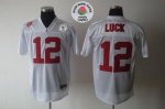 Jerseys Factory Cheap Cardinal #12 Andrew Luck White Rose Bowl G