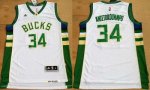 Jerseys Factory Cheap Bucks #34 Giannis Antetokounmpo White Revo