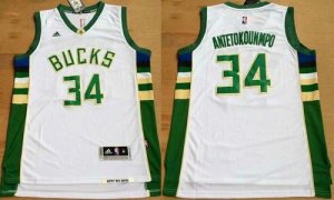 Jerseys Factory Cheap Bucks #34 Giannis Antetokounmpo White Revo