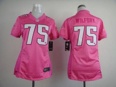 Jerseys Factory Cheap Nike Patriots #75 Vince Wilfork Pink Women