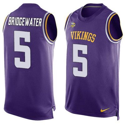 Jerseys Factory Cheap Nike Vikings #5 Teddy Bridgewater Purple T