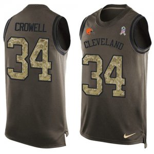 Jerseys Factory Cheap Nike Browns #34 Isaiah Crowell Green Men's