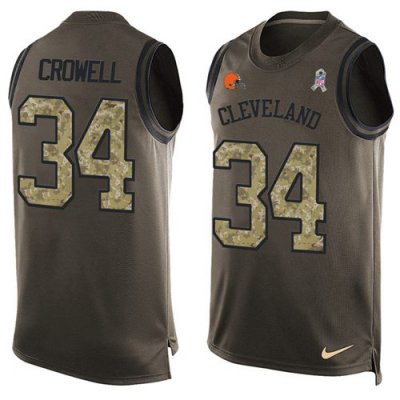 Jerseys Factory Cheap Nike Browns #34 Isaiah Crowell Green Men's