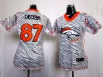 Jerseys Factory Cheap Nike Broncos #87 Eric Decker Zebra Women's