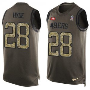 Jerseys Factory Cheap Nike 49ers #28 Carlos Hyde Green Men's Sti