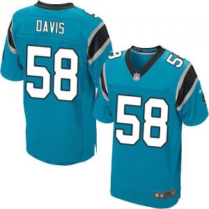 Jerseys Factory Cheap Nike Panthers #58 Thomas Davis Blue Altern