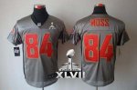 Jerseys Factory Cheap Nike 49ers #84 Randy Moss Grey Shadow Supe