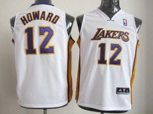 Jerseys Factory Cheap Revolution 30 Lakers #12 Dwight Howard Whi