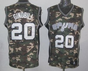 Jerseys Factory Cheap Spurs #20 Manu Ginobili Camo Stealth Colle