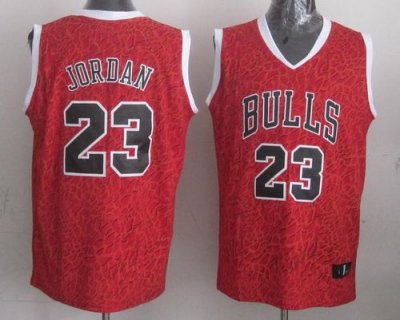 Jerseys Factory Cheap Bulls #23 Michael Jordan Red Crazy Light S