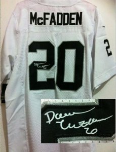 Jerseys Factory Cheap Nike Raiders #20 Darren McFadden White Men