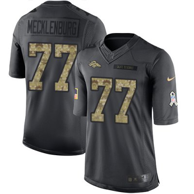 Jerseys Factory Cheap Nike Broncos #77 Karl Mecklenburg Black Me