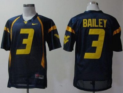 Jerseys Factory Cheap Mountaineers #3 Stedman Bailey Navy Blue E