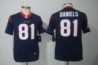 Jerseys Factory Cheap Nike Texans #81 Owen Daniels Navy Blue Tea
