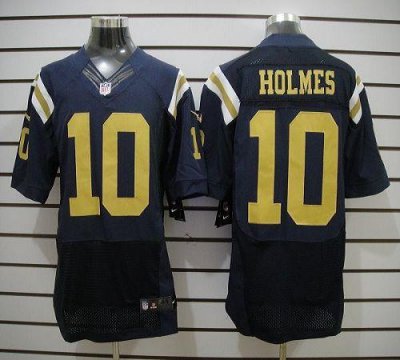Jerseys Factory Cheap Nike Jets #10 Santonio Holmes Navy Blue Al