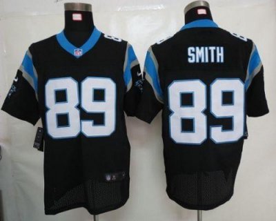 Jerseys Factory Cheap Nike Panthers #89 Steve Smith Black Team C