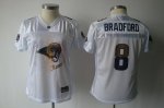 Jerseys Factory Cheap Rams #8 Sam Bradford White 2011 Women's Fe