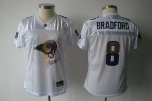 Jerseys Factory Cheap Rams #8 Sam Bradford White 2011 Women's Fe
