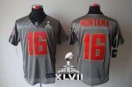 Jerseys Factory Cheap Nike 49ers #16 Joe Montana Grey Shadow Sup
