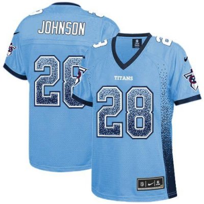 Jerseys Factory Cheap Nike Titans #28 Chris Johnson Light Blue T