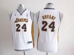 Jerseys Factory Cheap Lakers #24 Kobe Bryant White Champion Patc