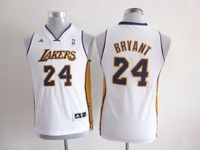 Jerseys Factory Cheap Lakers #24 Kobe Bryant White Champion Patc