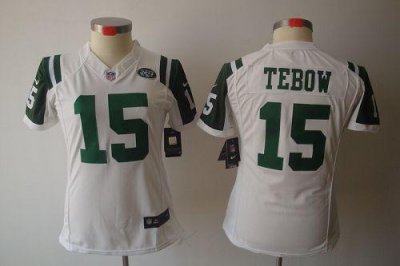 Jerseys Factory Cheap Nike Jets #15 Tim Tebow White Women's Embr