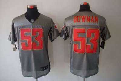 Jerseys Factory Cheap Nike 49ers #53 NaVorro Bowman Grey Shadow