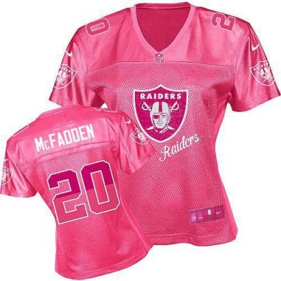 Jerseys Factory Cheap Nike Raiders #20 Darren McFadden Pink Wome