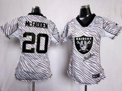 Jerseys Factory Cheap Nike Raiders #20 Darren McFadden Zebra Wom