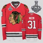 Jerseys Factory Cheap Blackhawks #31 Antti Niemi Embroidered Red