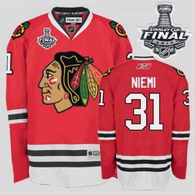 Jerseys Factory Cheap Blackhawks #31 Antti Niemi Embroidered Red