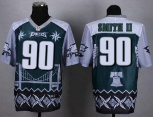 Jerseys Factory Cheap Nike Eagles #90 Marcus Smith II Midnight G