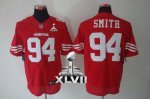 Jerseys Factory Cheap Nike 49ers #94 Justin Smith Red Team Color