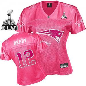 Jerseys Factory Cheap Patriots #12 Tom Brady Pink 2011 Women's F