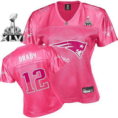 Jerseys Factory Cheap Patriots #12 Tom Brady Pink 2011 Women's F