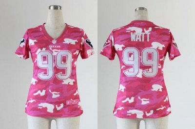 Jerseys Factory Cheap Nike Texans #99 J.J. Watt Pink Women's Emb