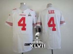 Jerseys Factory Cheap Nike 49ers #4 Andy Lee White Super Bowl XL