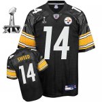 Jerseys Factory Cheap Steelers #14 Limas Sweed Black Super Bowl