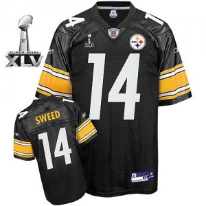 Jerseys Factory Cheap Steelers #14 Limas Sweed Black Super Bowl
