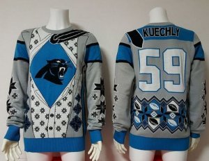 Jerseys Factory Cheap Nike Panthers #59 Luke Kuechly Blue/Grey M
