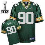 Jerseys Factory Cheap Packers #90 B.J. Raji Green Super Bowl XLV