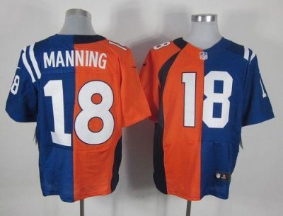 Jerseys Factory Cheap Nike Colts #18 Peyton Manning Orange/Royal