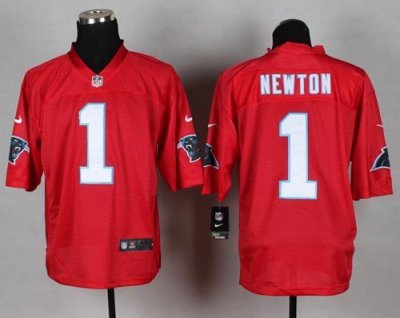 Jerseys Factory Cheap Nike Panthers #1 Cam Newton Red Men's Stit