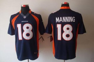 Jerseys Factory Cheap Nike Broncos #18 Peyton Manning Navy Blue
