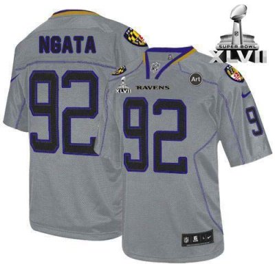 Jerseys Factory Cheap Nike Ravens #92 Haloti Ngata Lights Out Gr