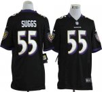 Jerseys Factory Cheap Nike Ravens #55 Terrell Suggs Black Altern