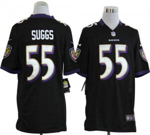 Jerseys Factory Cheap Nike Ravens #55 Terrell Suggs Black Altern