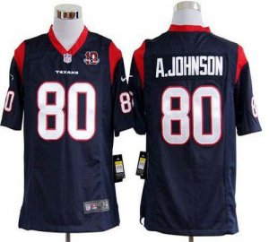 Jerseys Factory Cheap Nike Texans #80 Andre Johnson Navy Blue Te