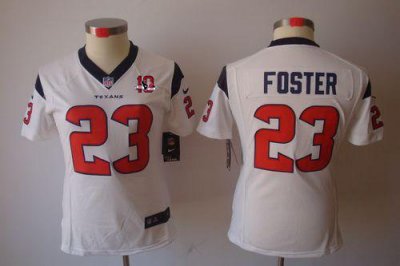 Jerseys Factory Cheap Nike Texans #23 Arian Foster White With 10
